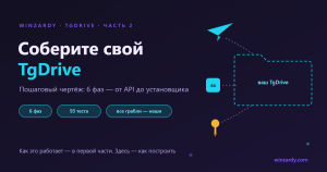 Чертёж TgDrive: как сделать своё облако для хранения файлов из Telegram